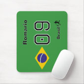 Personalized Brasil Soccer Fan Desk Accessory Muismat (Met muis)