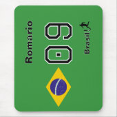 Personalized Brasil Soccer Fan Desk Accessory Muismat (Voorkant)