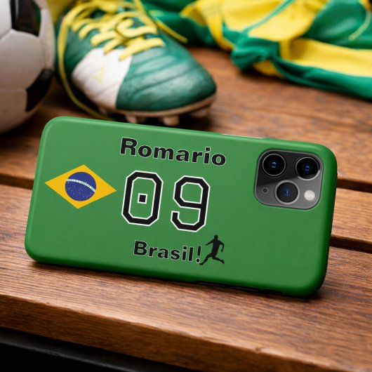 Personalized Brasil Soccer Legend Jersey Number Case-Mate iPhone Case