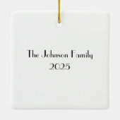 Personalized Brazilian Santa on Beach Christmas Keramisch Ornament (Achterkant)