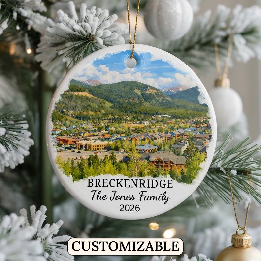 Personalized Breckenridge Ornament Custom Colorado