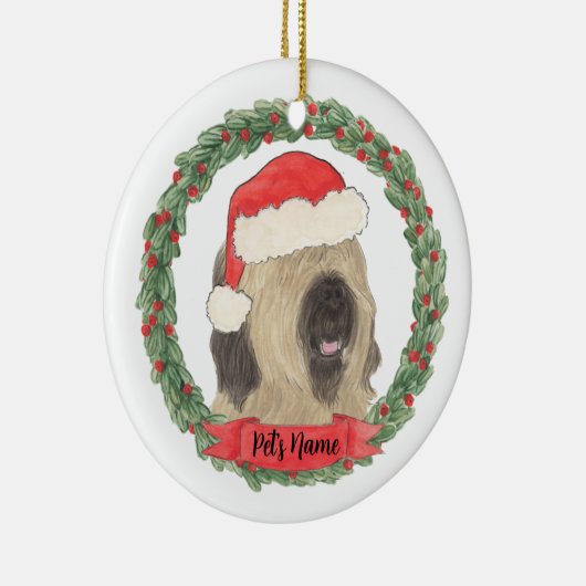 Personalized Briard Christmas Keramisch Ornament (Rechts)