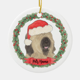 Personalized Briard Christmas Keramisch Ornament