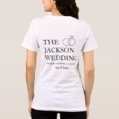 Personalized Bridal Party Gift Wedding Party Favor Tri-Blend Shirt (Achterkant)