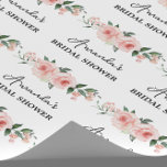 Personalized Bridal shower  Floral Wrapping Paper Cadeaupapier<br><div class="desc">Add a touch of elegance and personal charm to your bridal shower gifts with our Personalized Bridal Shower Pink Floral Wrapping Paper. This exquisite wrapping paper is designed to celebrate the joyous occasion of a bridal shower, featuring delicate floral patterns in lovely shades of pink that exude romance and sophistication....</div>