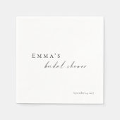 Personalized Bridal Shower Napkins | Minimalist Servet (Voorkant)