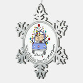 Personalized Bride and Groom Snowflake Ornament (Rechts)