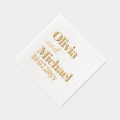 Personalized Bride and Groom Wedding Reception Folie Servetten (Rechts)
