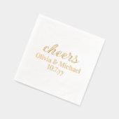 Personalized Bride and Groom Wedding Reception Folie Servetten (Links)