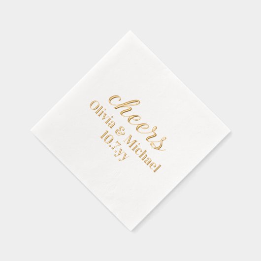 Personalized Bride and Groom Wedding Reception Folie Servetten (Rechts)