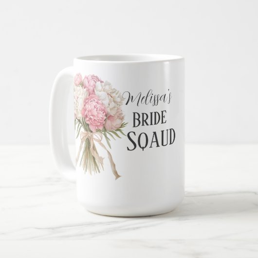 Personalized Bride Squad Coffee Mug Koffiemok (Voorkant links)