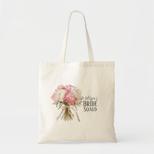 Personalized Bride Squad Tote Bag (Voorkant)