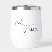 Personalized Bride Thermal Wine Tumbler Custom Nam (Voorkant)