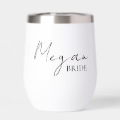 Personalized Bride Thermal Wine Tumbler Custom Nam (Achterkant)