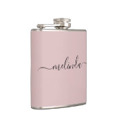 Personalized Bridesmaid Gift Pastel Pink Wedding Heupfles (Rechts)