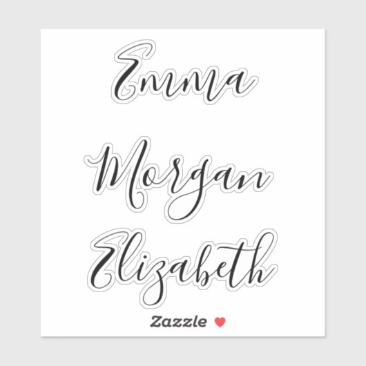 Personalized Bridesmaid's Name stickers (Vel)