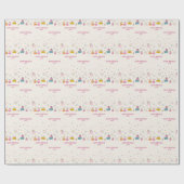 Personalized Bright Cakes W/ Confetti & Fireworks Cadeaupapier (Vlak)