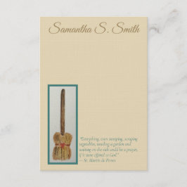 Personalized Broom - St. Martin de Porres Notecard Kaart