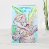 Personalized Brother's Birthday Greeting Card Kaart (Voorkant)