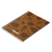 Personalized Brown &Beige Abstract Pattern Notitieboek (Linkerzijde)