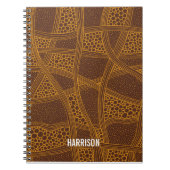 Personalized Brown &Beige Abstract Pattern Notitieboek (Voorkant)