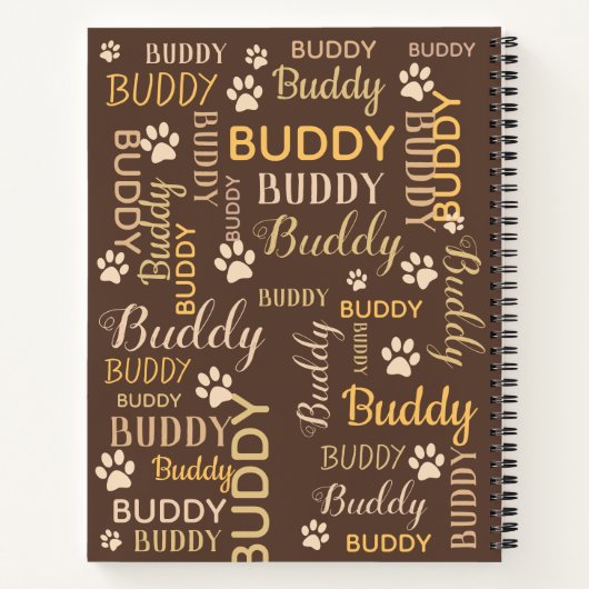 Personalized Brown Dog Journal Notitieboek (Achterkant)