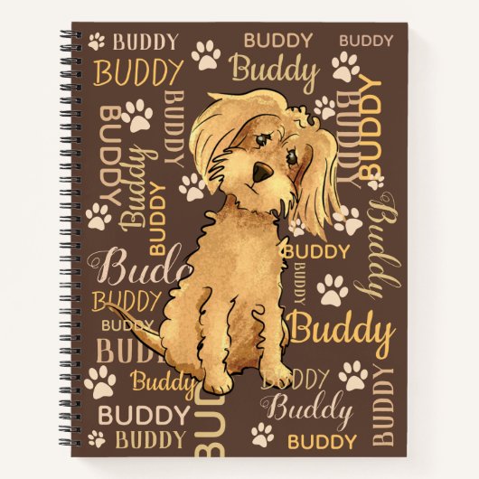 Personalized Brown Dog Journal Notitieboek (Voorkant)