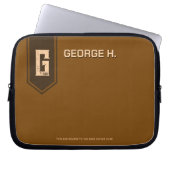 Personalized Brown Laptop Case for Man (Voorkant)