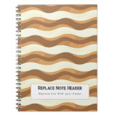 Personalized Brown Wave Patterned  Notitieboek (Voorkant)