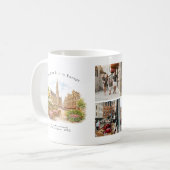 Personalized Brussels Belgium Travel Photo Mug Koffiemok (Voorkant links)