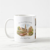 Personalized Brussels Belgium Travel Photo Mug Koffiemok (Links)