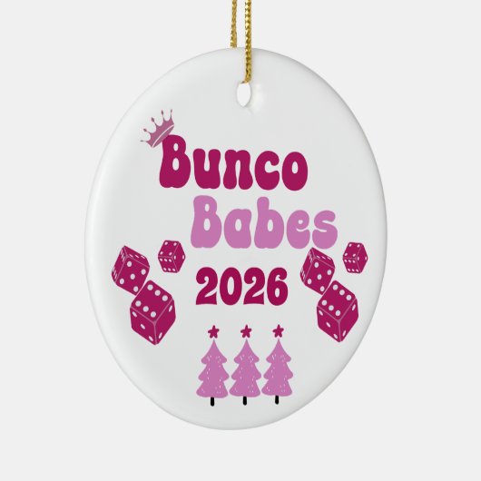 Personalized Bunco Babe Annual Ornament (Rechts)