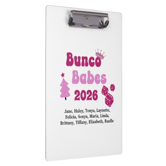 Personalized Bunco Babe  Klembord (Rechts)