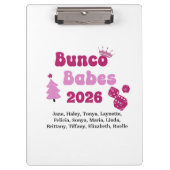 Personalized Bunco Babe  Klembord (Voorkant)