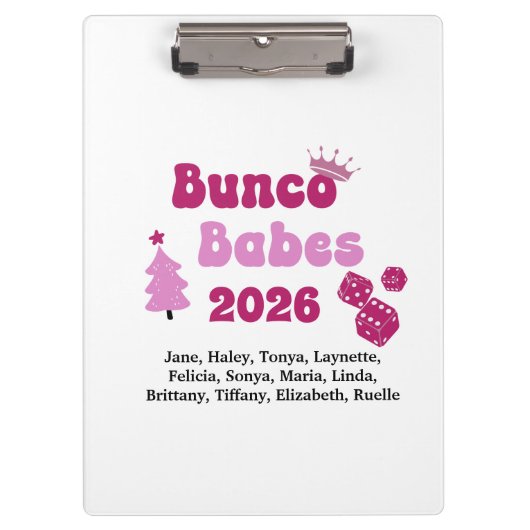Personalized Bunco Babe Klembord (Voorkant)