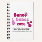 Personalized Bunco Babe  Notitieboek (Voorkant)