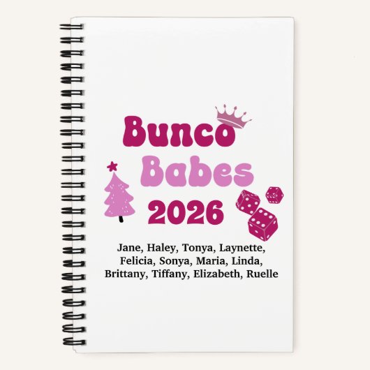 Personalized Bunco Babe  Notitieboek (Voorkant)