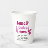 Personalized Bunco Babe  Papieren Bekers (Voorkant)