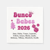 Personalized Bunco Babe  Servet (Voorkant)