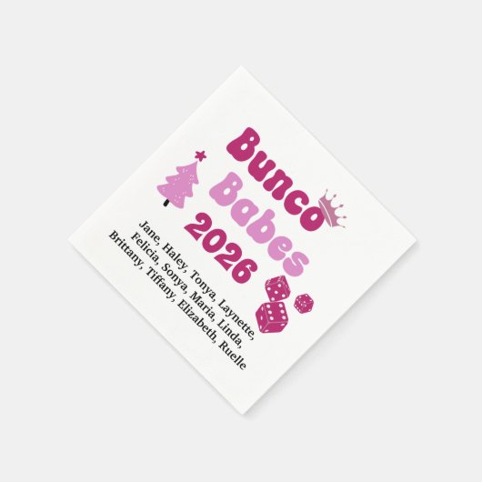 Personalized Bunco Babe  Servet (Hoek)