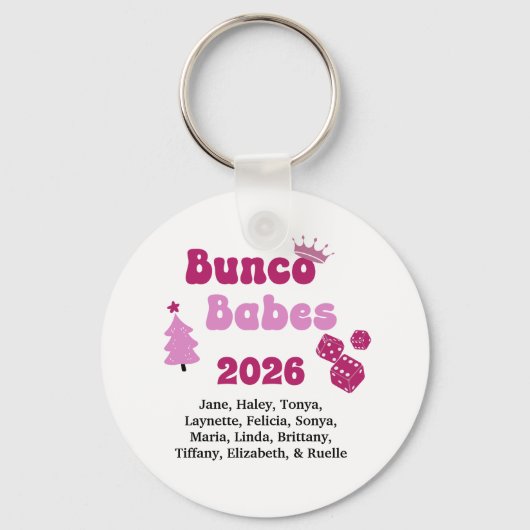 Personalized Bunco Babe  Sleutelhanger (Voorkant)