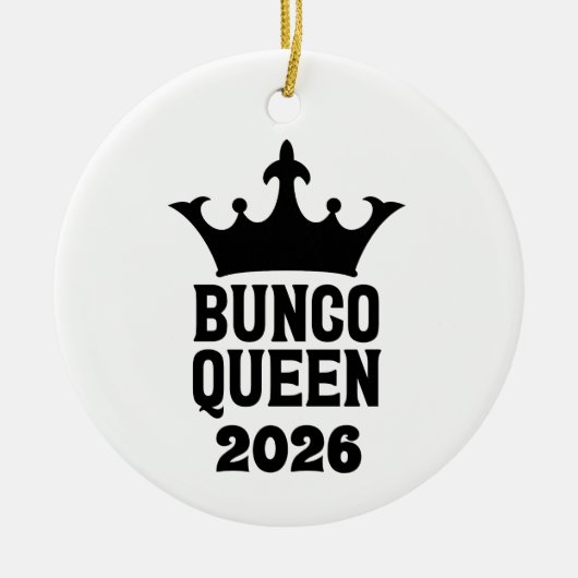 Personalized Bunco Queen Ornament (Voorkant)