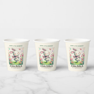 Personalized Bunny Baby Shower Cups Papieren Bekers