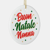 Personalized Buon Natale Nonna  Keramisch Ornament (Rechts)