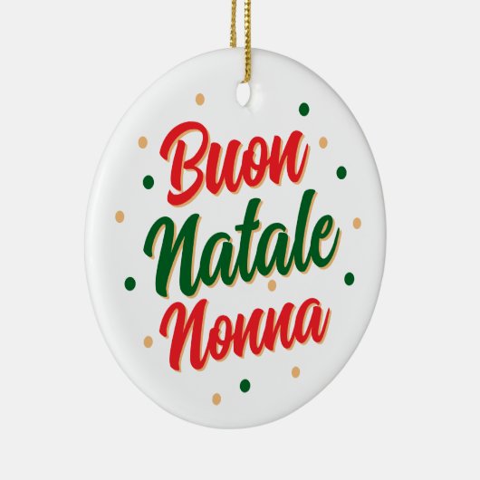 Personalized Buon Natale Nonna Keramisch Ornament (Rechts)