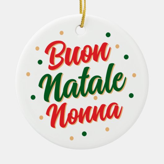 Personalized Buon Natale Nonna Keramisch Ornament (Voorkant)