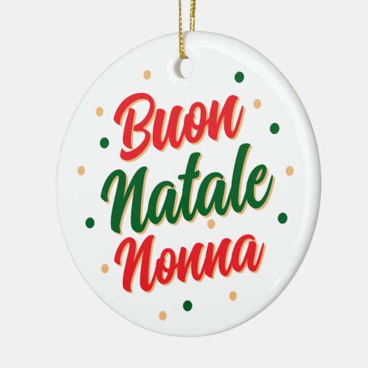 Personalized Buon Natale Nonna  Keramisch Ornament (Links)