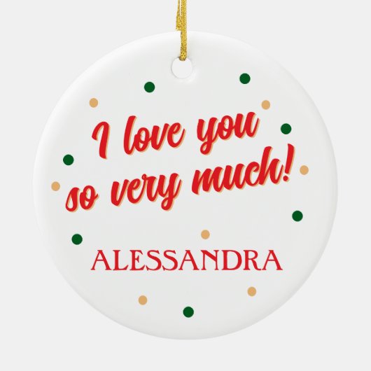 Personalized Buon Natale Nonna Keramisch Ornament (Achterkant)