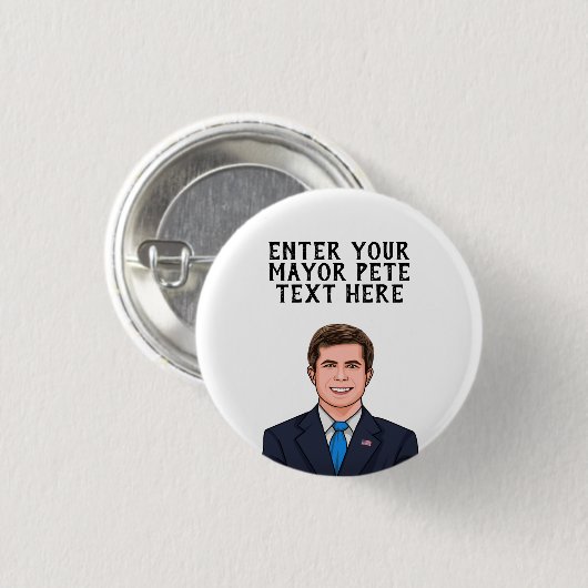 PERSONALIZED BURGEMEESTER PB RONDE BUTTON 3,2 CM (Voorkant /achterkant)