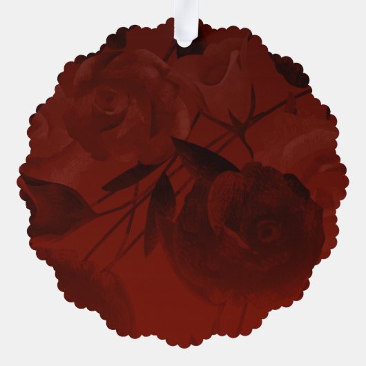 Personalized Burgundy & Beige Butterflies & Tiara Ornament Kaart (Achterkant)